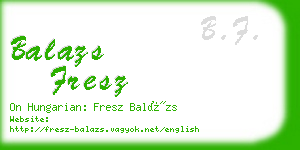 balazs fresz business card